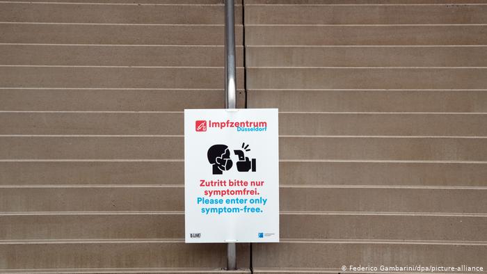 Centru de vaccinare în Düsseldorf