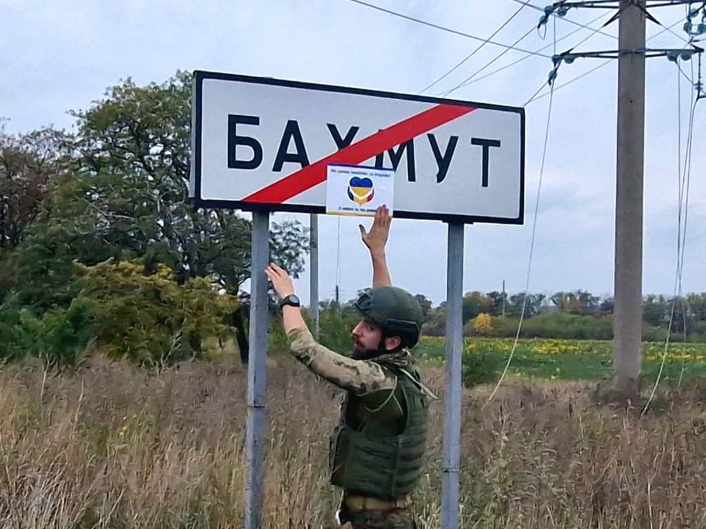 Radu Hossu, la intrarea în Bahmut