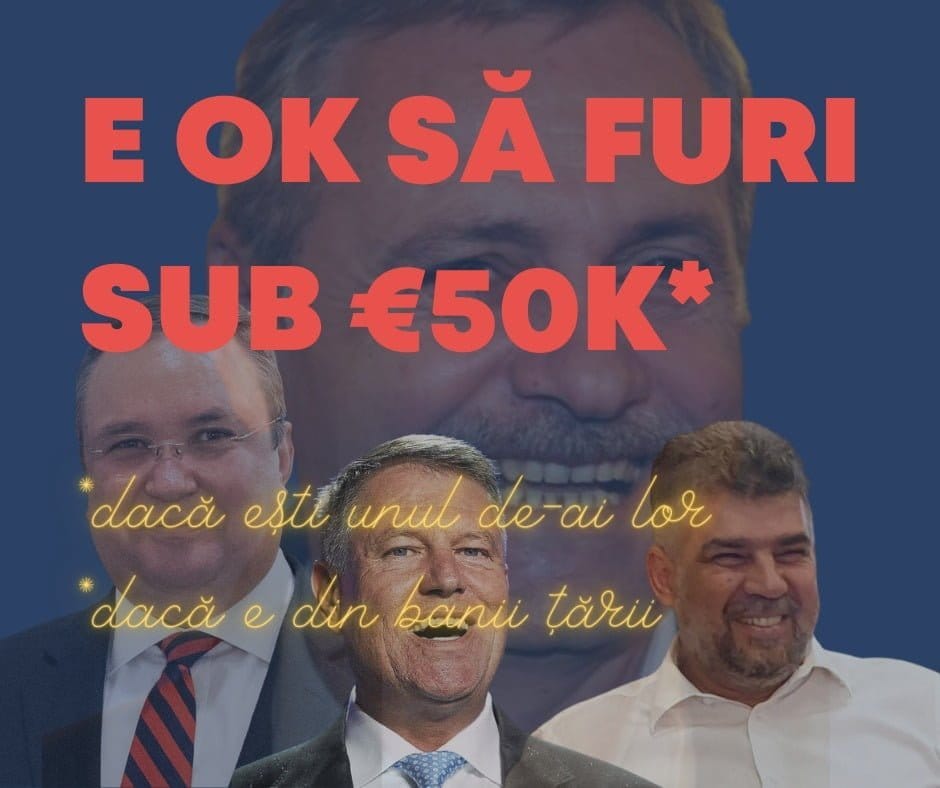 Protest organizat astăzi, în Piața Victoriei, împotriva amendamentului care scapă funcționarii publici de abuz dacă prejudiciul e mai mic de 250 de mii de lei