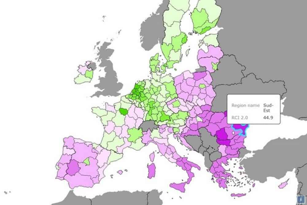 Raport al Comisiei Europene: sud-estul României, cel mai puțin competitivă regiune din UE
