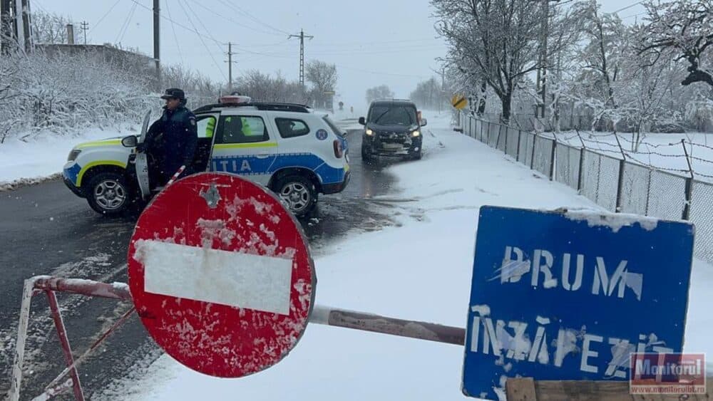 Drumuri judeţene din Botoșani, blocate de viscol. Contractele de deszăpezire au expirat la sfârșitul lui martie