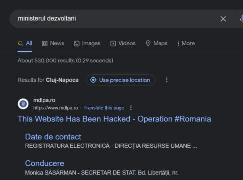 Site-ul web al Ministerului Dezvoltării a fost atacat cibernetic, de Paște. Atacatorii fac apel ca frații Tate să nu mai fie anchetați