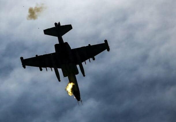 Fortele de aparare ucrainene au distrus un avion de atac rusesc Su-25 in Marinka, in regiunea Donetk, anunta Statul Major General.