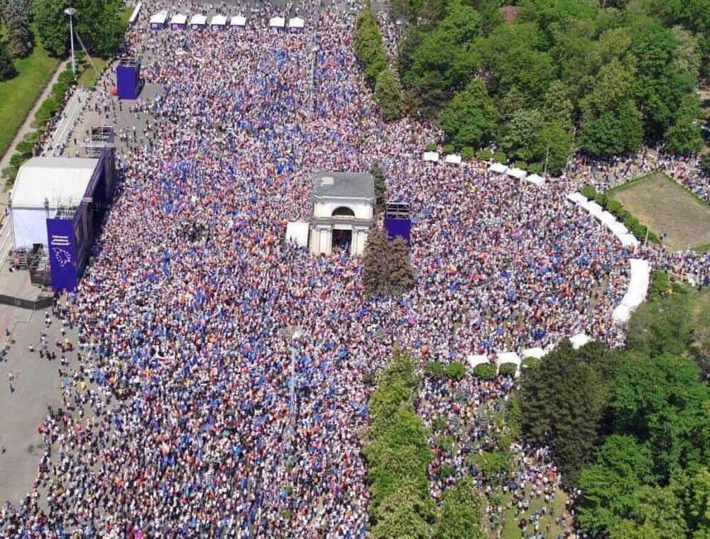 Moldova Miting pro-european Sursă foto Facebook Maia Sandu