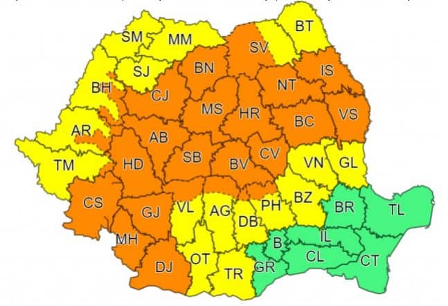 Avertizare ANM cod portocaliu 24.06.2023