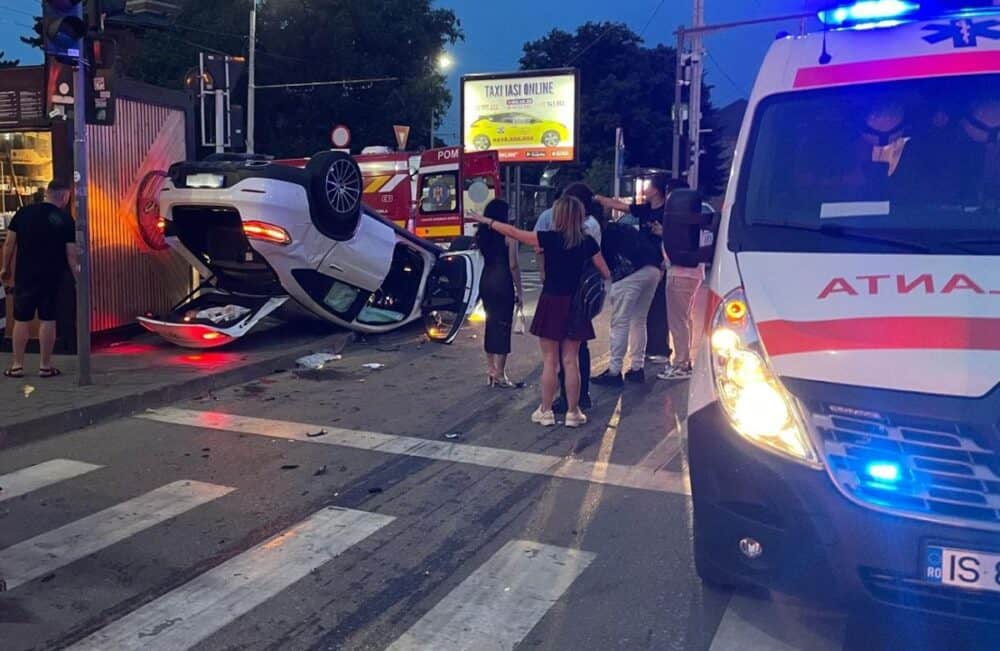 Accident cu şase victime în centrul Iaşului
