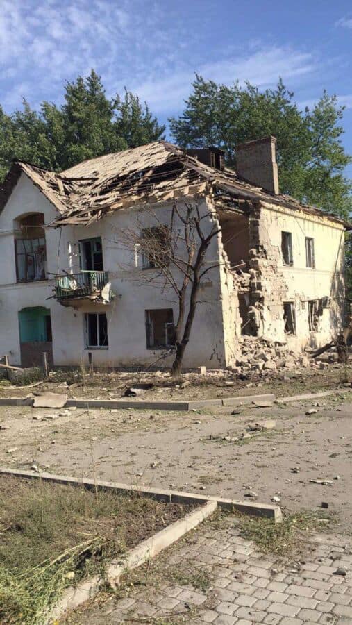 Clădire distrusă în Ucraina