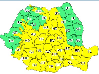 Se schimbă vremea în țară - unde sunt așteptate ninsori - ANM, a emis două avertizări cod galben de vânt puternic și ninsori.