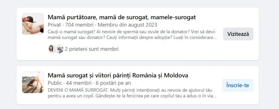 Grupuri de mame surogat
