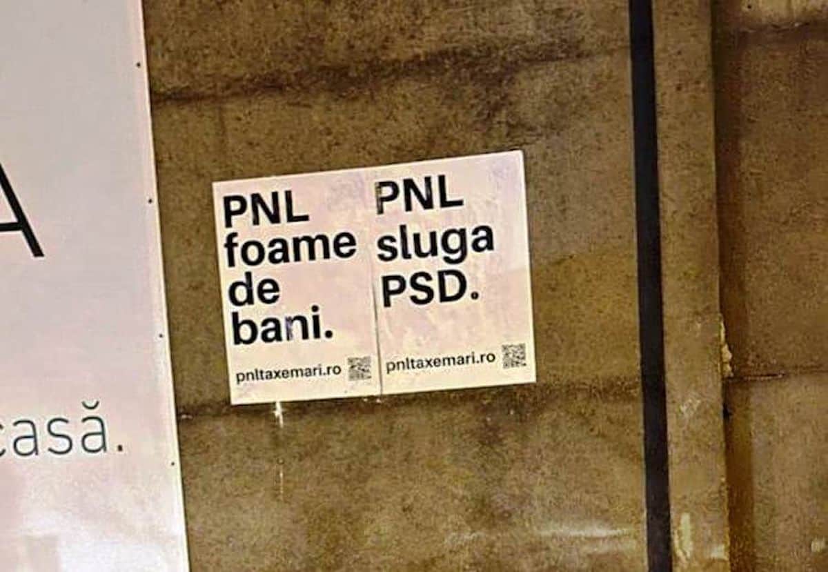 USR, amendată de Poliţia Locală Oradea cu 18.000 lei pentru afişaj ilegal