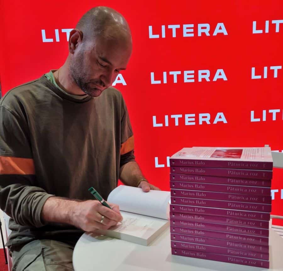 Marius Balo, la lansarea cărții sale, „Păturica roz”