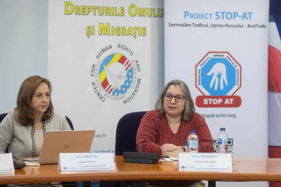 Alice Martiș, manager proiect, Asociația Valoare Plus și Oana Țigănescu, coordonator program, FDSC, Foto Ilona Andrei-G4Media