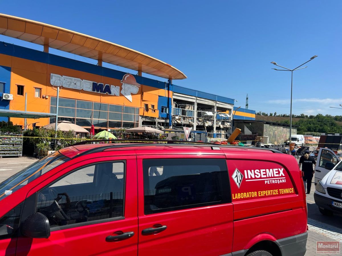 Specialiștii de la INSEMEX investighează cauzele exploziei de la Dedeman Botoșani | Monitorul de Botoșani