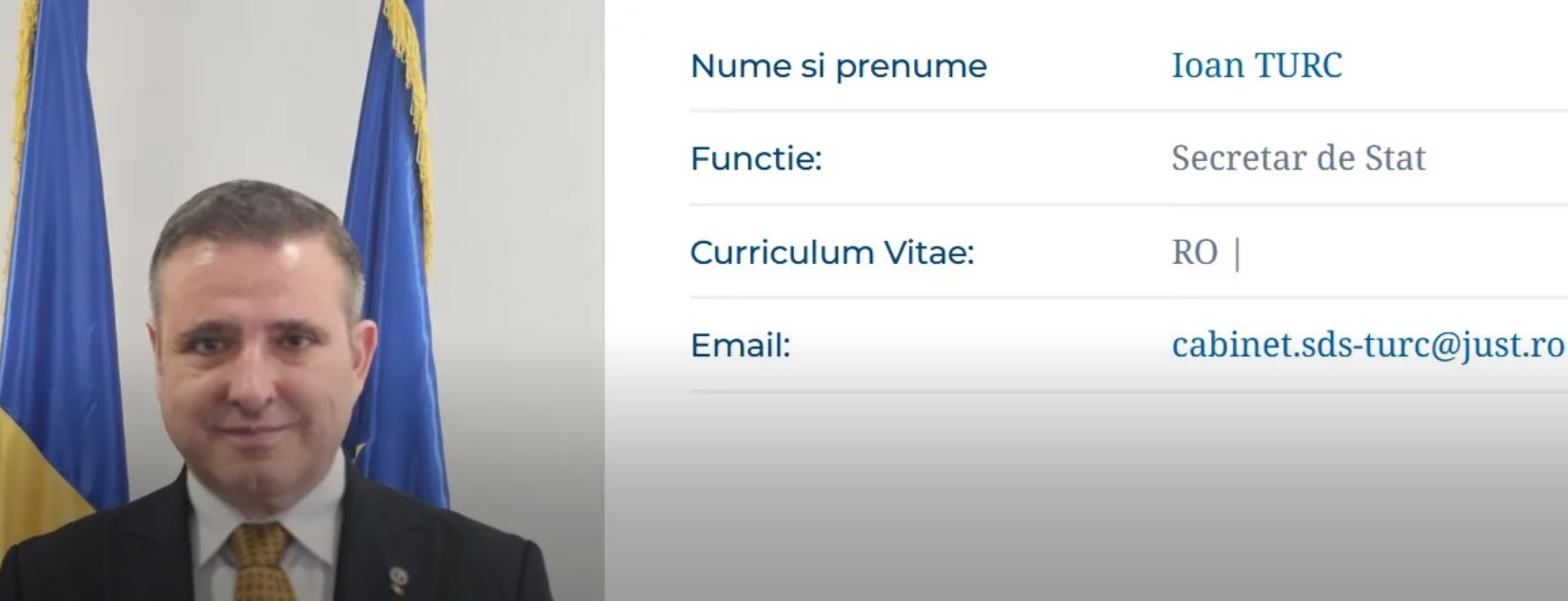 După 26 de ani de politică, secretarul de stat Ioan Turc și-a publicat pentru prima dată CV-ul