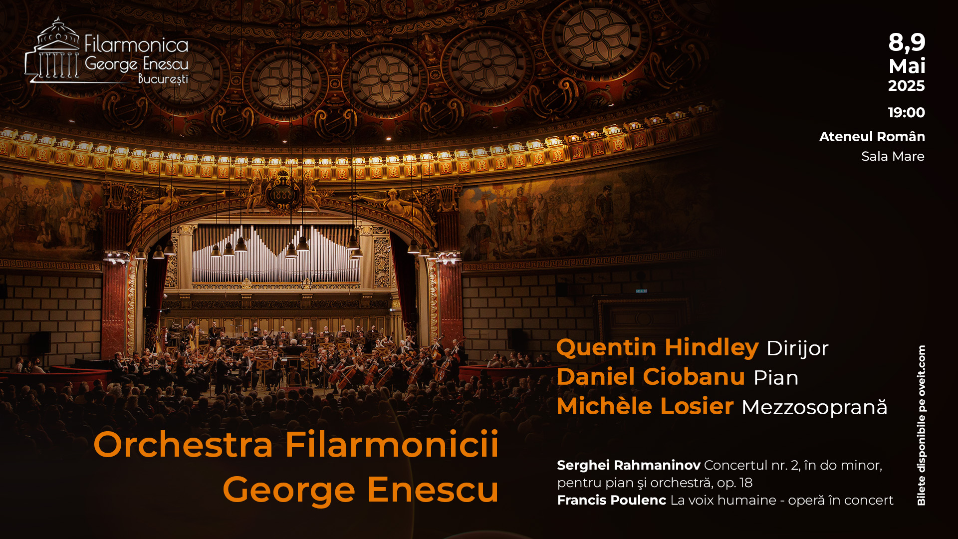 Trei artiști de talie internațională, invitații Filarmonicii George Enescu în două concerte simfonice excepționale pe 8 și 9 mai