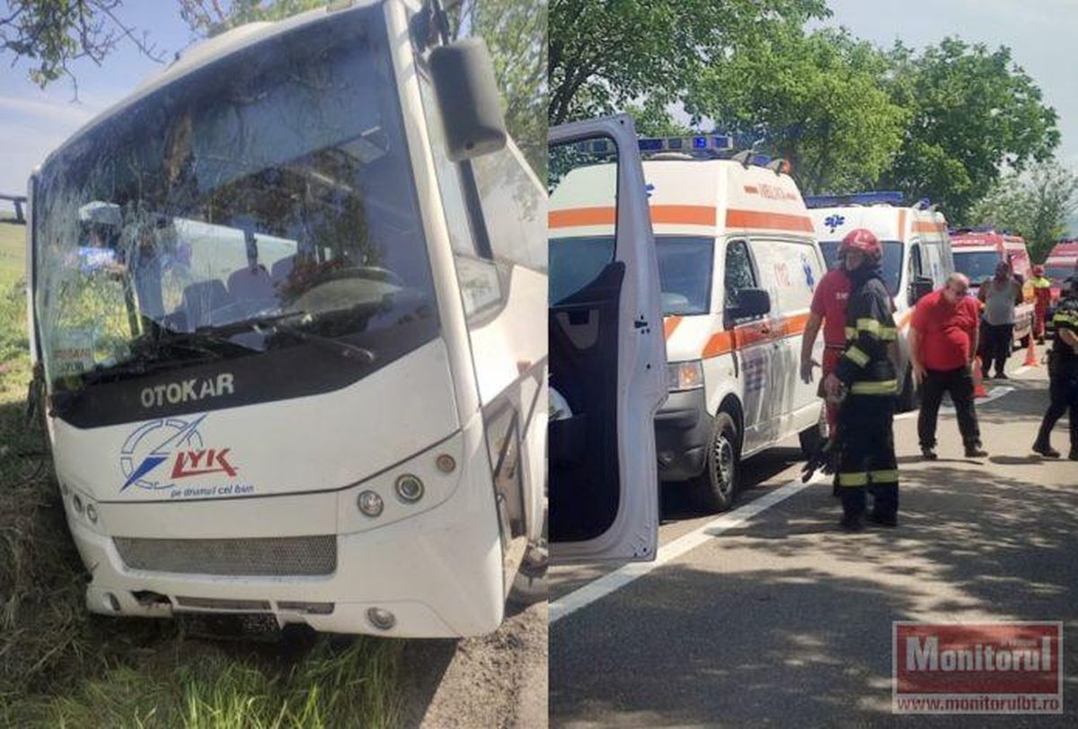 MONITORUL DE BOTOȘANI | Accident grav cu un autocar cu 12 persoane. Autoritățile au activat Planul Roșu de Intervenție