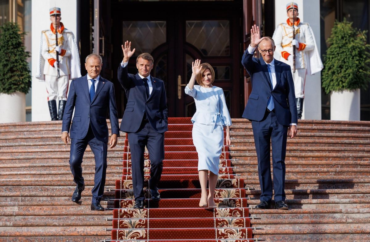 Liderii Franței, Germaniei și Poloniei, la Chișinău: „Moldova face parte din familia europeană / Împreună transmitem un mesaj de prietenie, solidaritate și încredere în viitorul nostru comun”