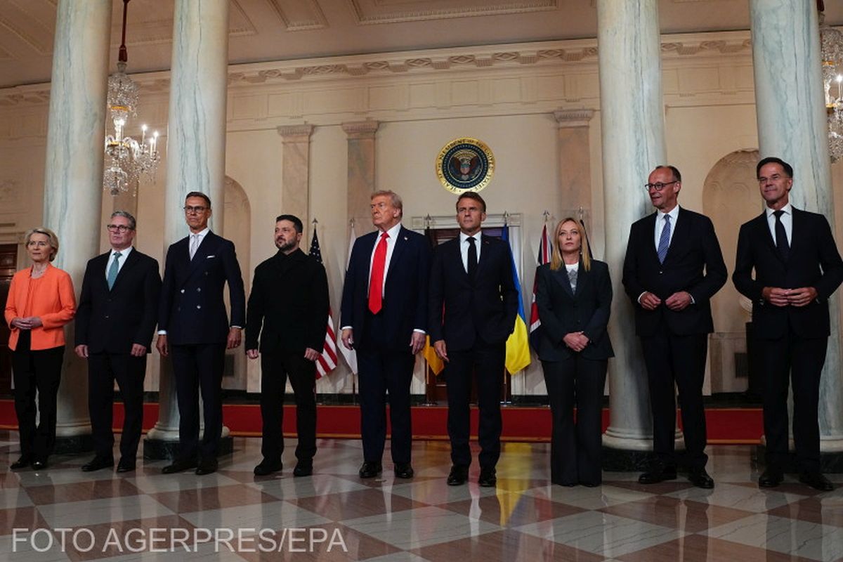 Trump, Zelenski și liderii europeni, într-o întâlnire istorică la Casa Albă. SUA, dispuse să participe la garanțiile de securitate pentru Ucraina | VIDEO