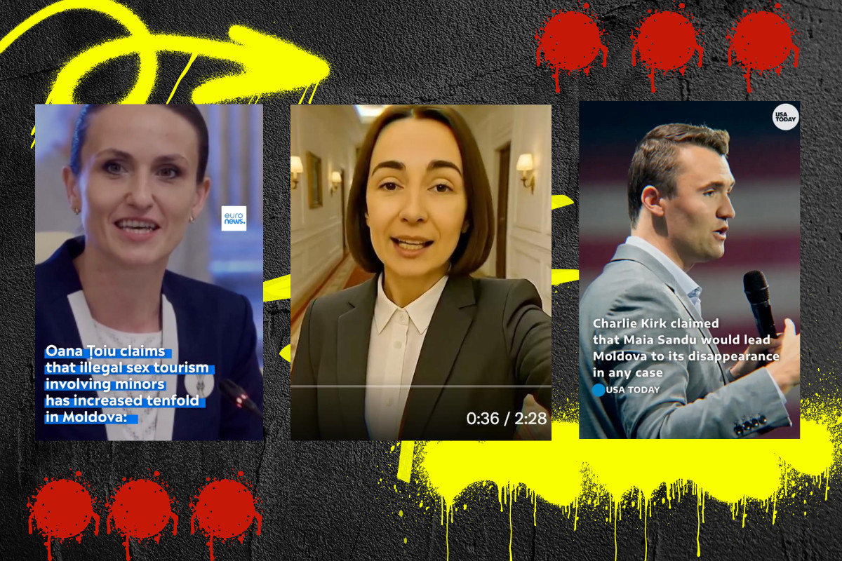 Investigație Context.ro: Operațiunea Matrioshka din Moldova. Falsuri video cu Charlie Kirk vs. Maia Sandu și ministra de Externe Oana Țoiu, care acuză Chișinăul că încurajează pedofilia