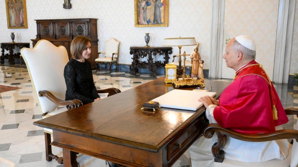 Maia Sandu, primită în audiență de Papa Leon al XIV-lea la Vatican
