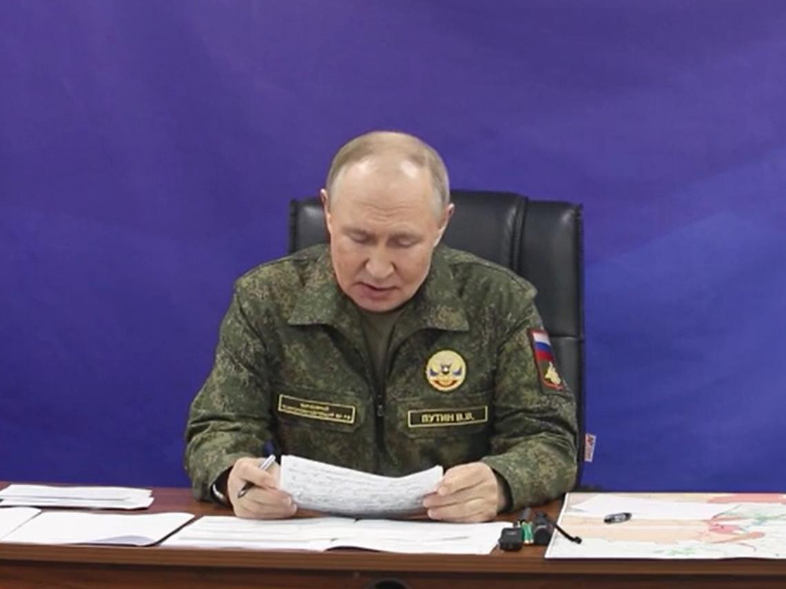 Vladimir Putin captură video Putin laudă „succesele” armatei ruse și anunță testul reușit al unei rachete nucleare cu rază lungă de acțiune