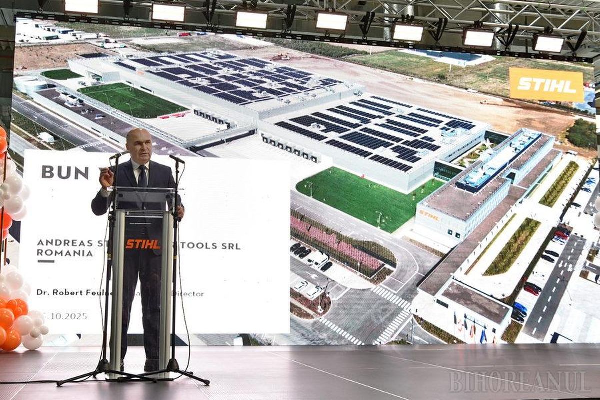 Premierul Bolojan, la inaugurarea Fabricii Stihl din Oradea: Cei din companiile private duc ţara noastră în spate