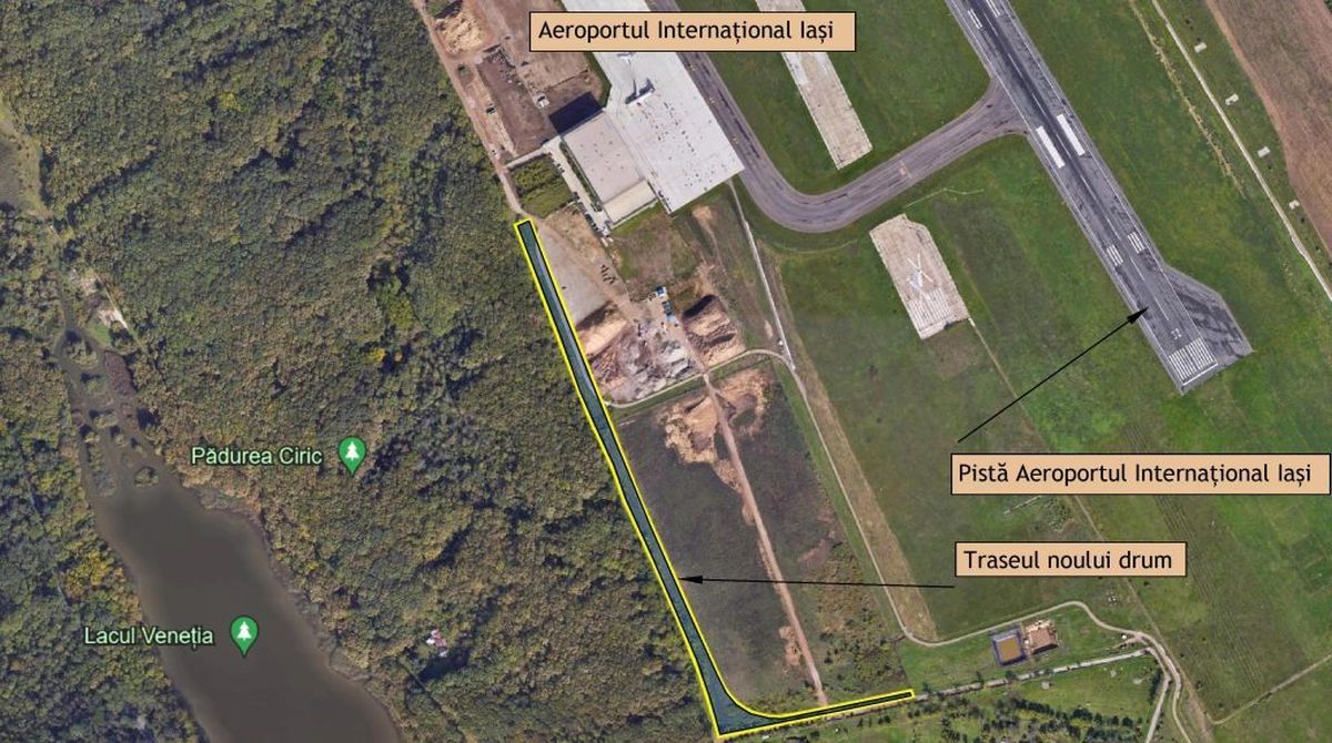 Aeroportul Iași s-a modernizat, dar proiectul unui nou drum de legătură stă blocat de ani buni