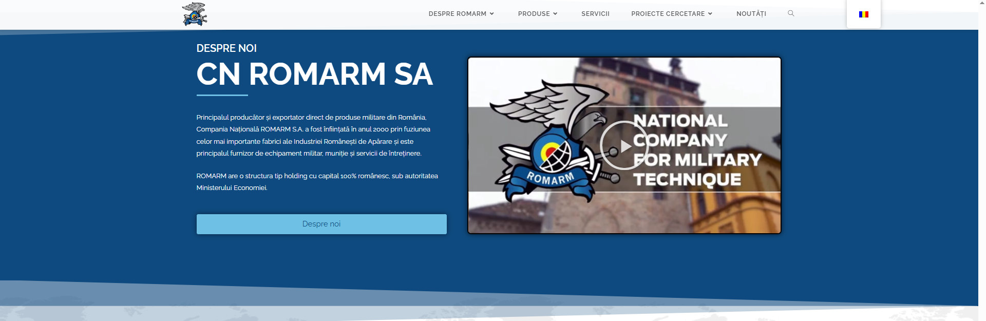 Romarm este producător şi exportator direct de produse militare din România