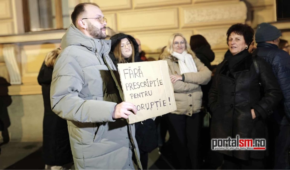 Protest pentru independența justiției în fața Tribunalului Satu Mare