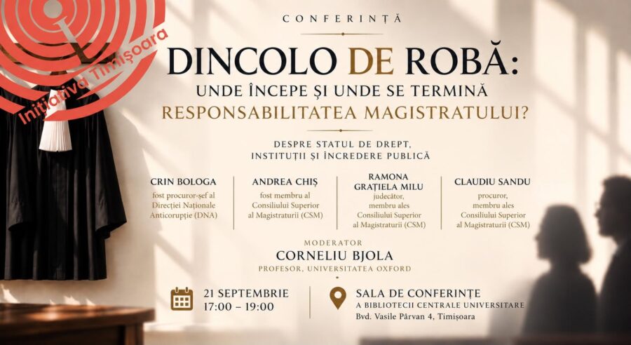 Afișul evenimentului organizat de Inițiativa Timișoara